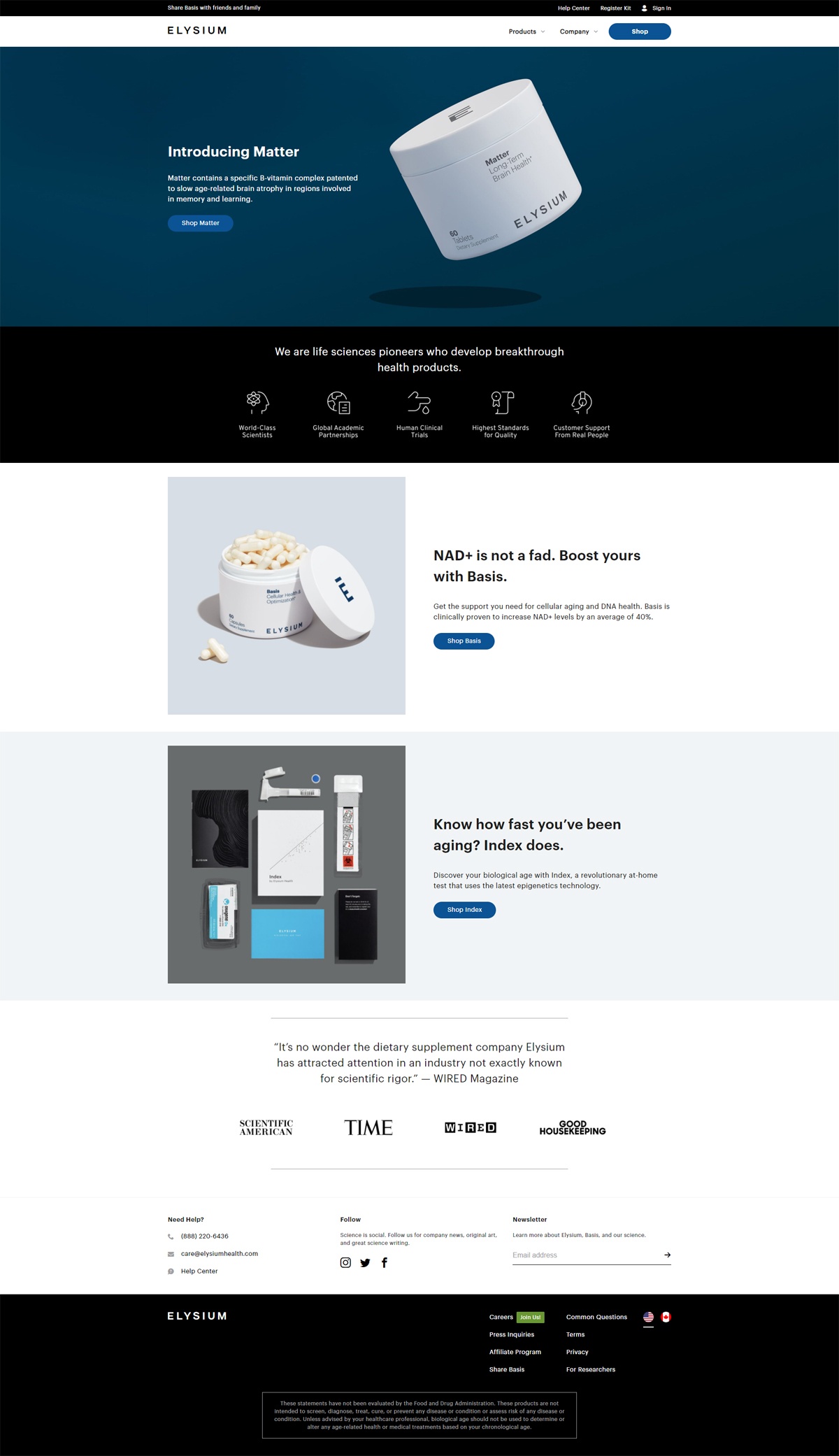 eCommerce website: Elysium