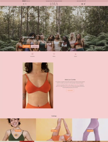 eCommerce website: HARA