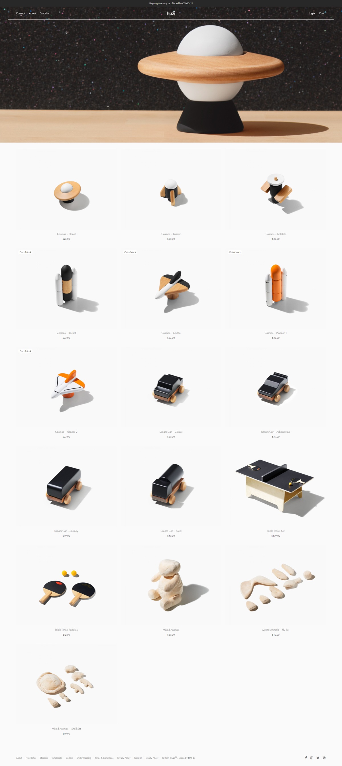 eCommerce website: Huzi