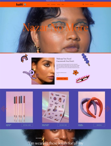 eCommerce website: Kulfi Beauty