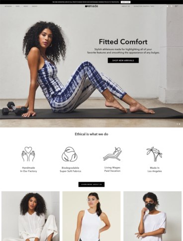 eCommerce website: Lamade