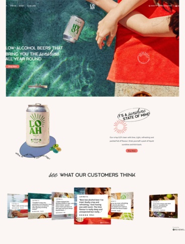 eCommerce website: Loah Beer