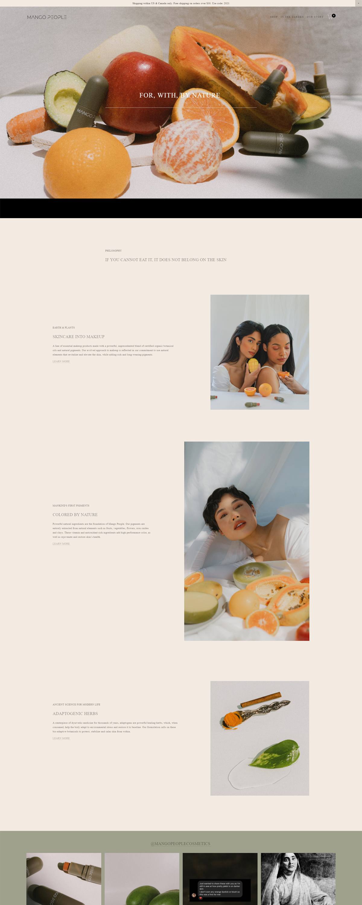 eCommerce website: Mango People