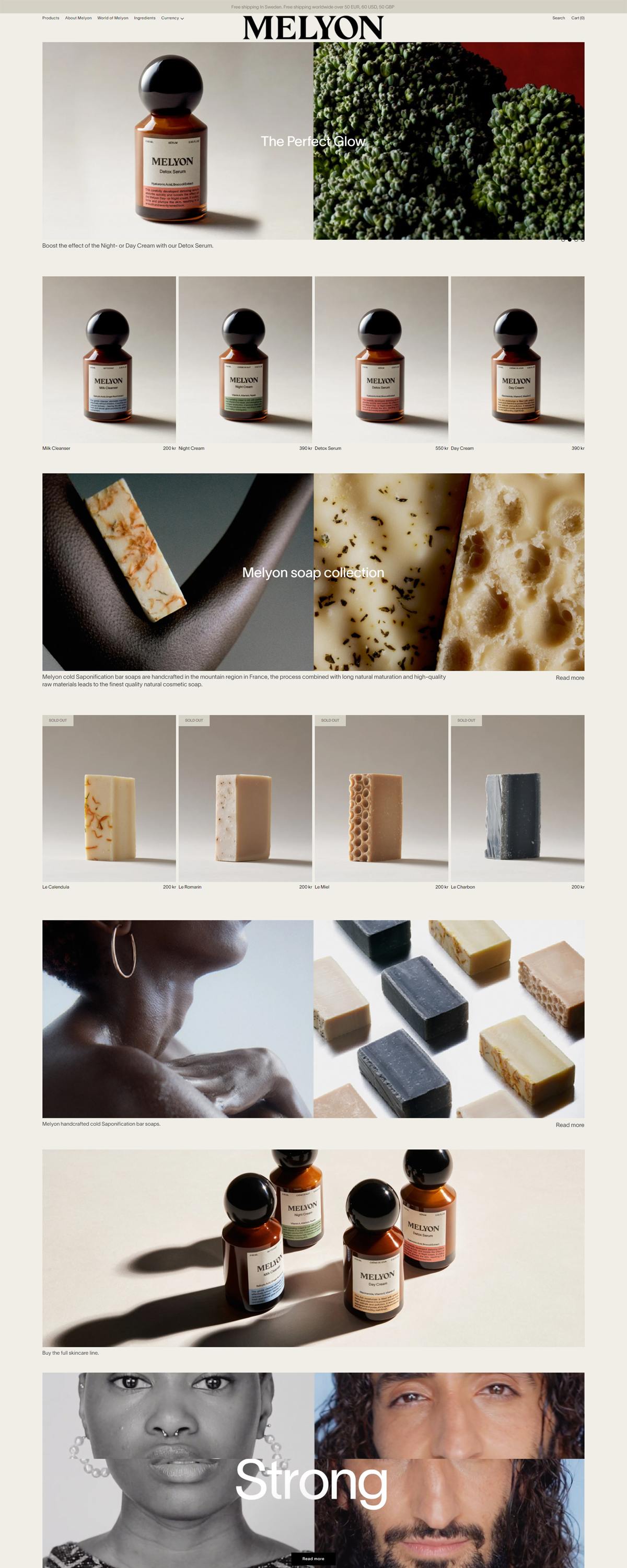 eCommerce website: Melyon
