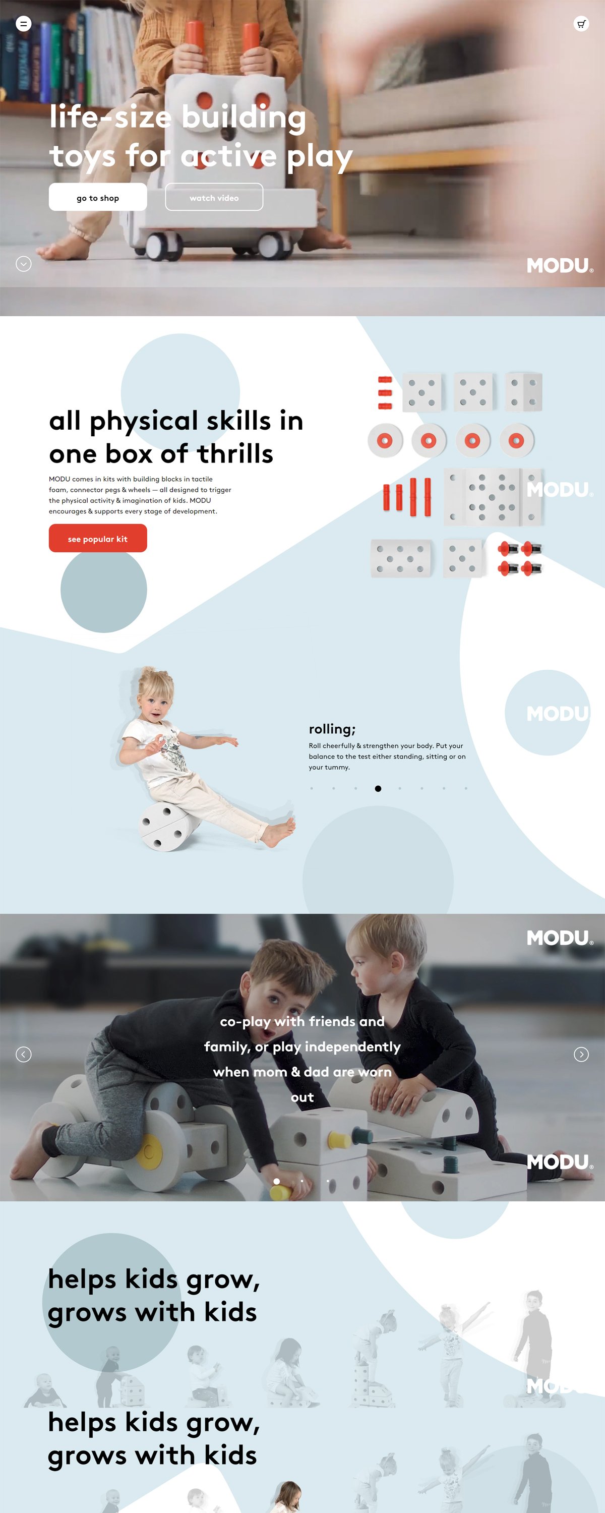 eCommerce website: MODU