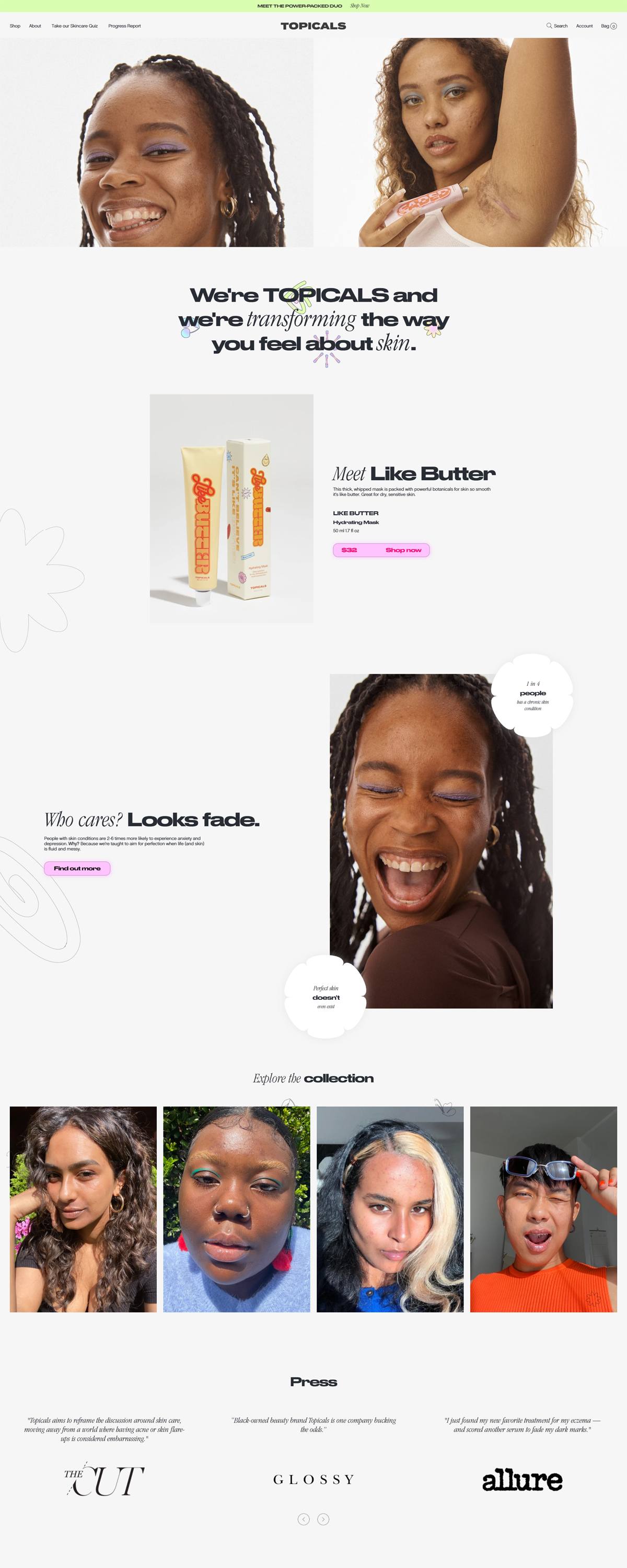eCommerce website: Topicals