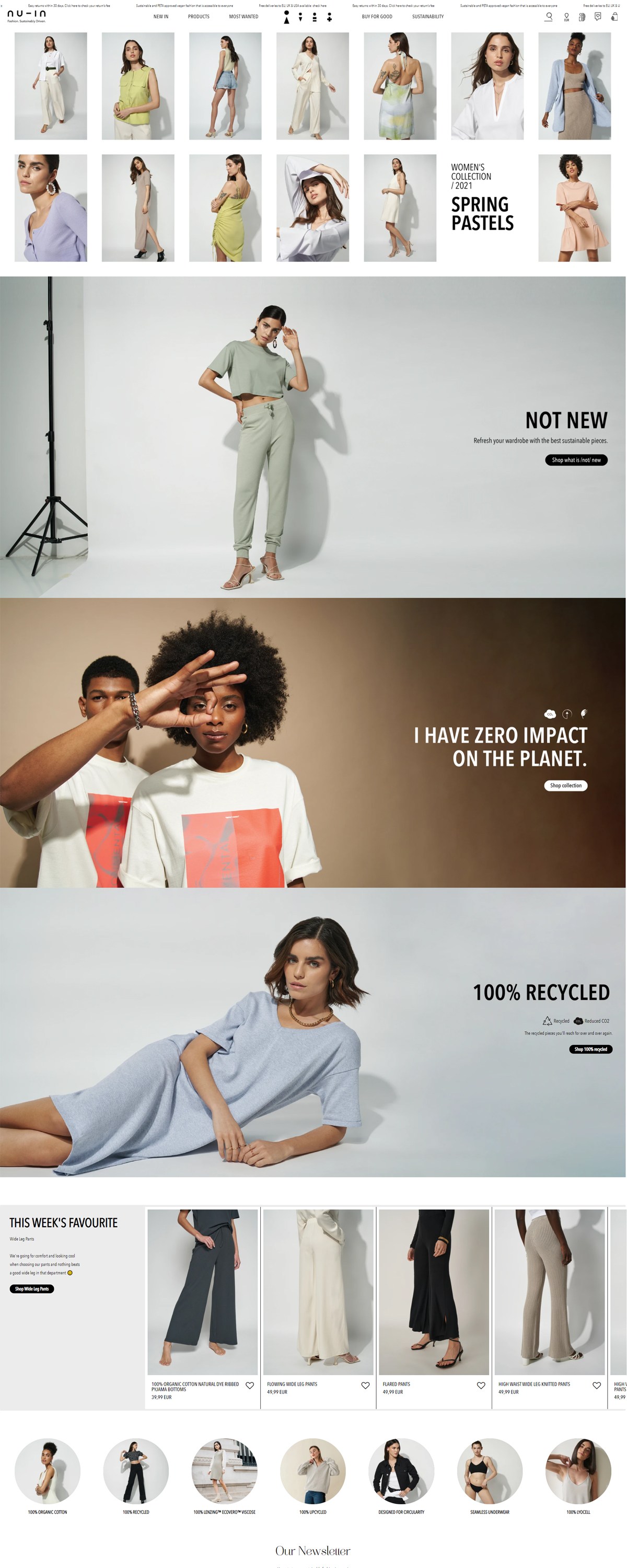 eCommerce website: nu-in