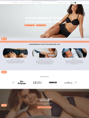 eCommerce website: Nudea