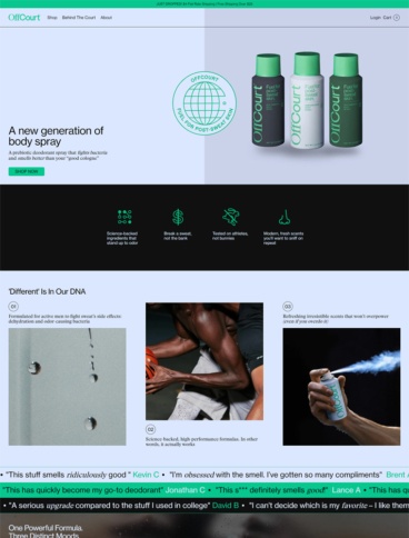 eCommerce website: OffCourt