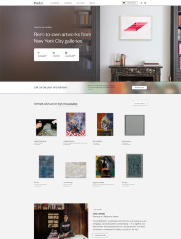 eCommerce website: Parlor