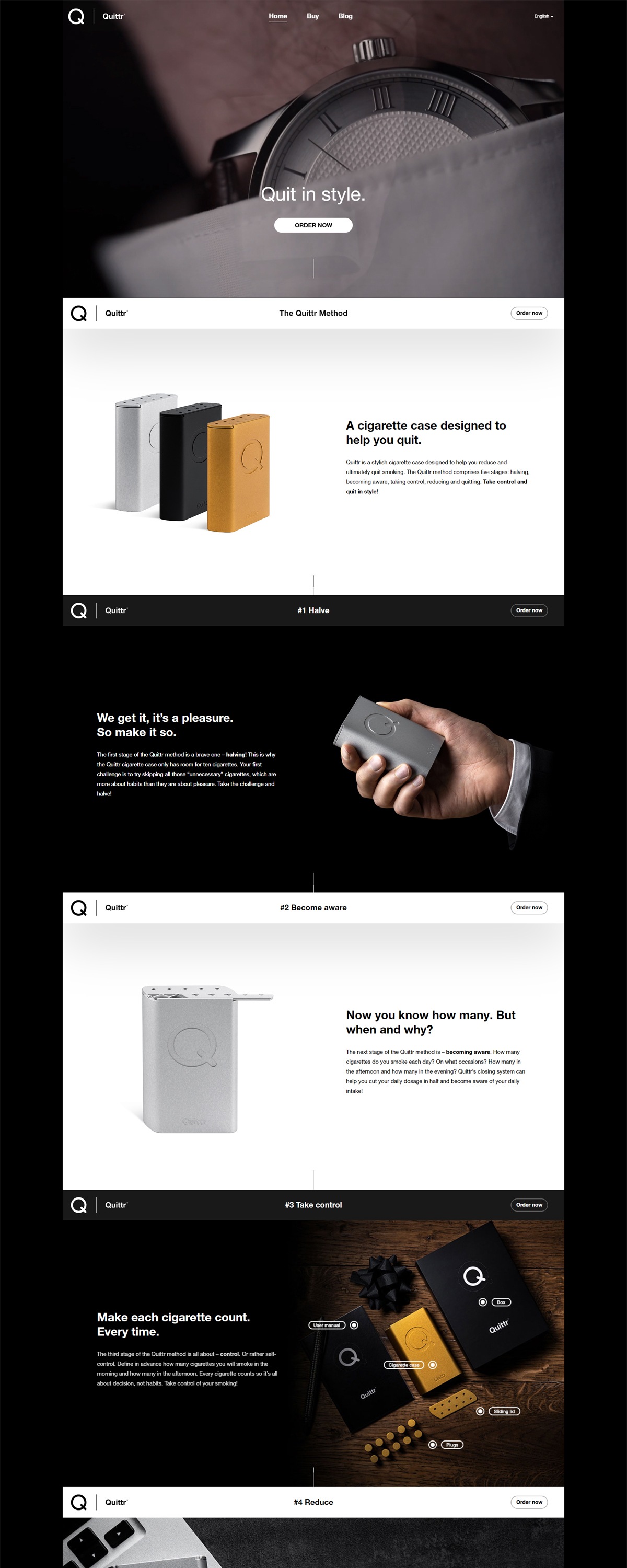 eCommerce website: Quittr