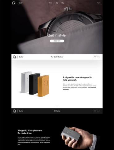 eCommerce website: Quittr