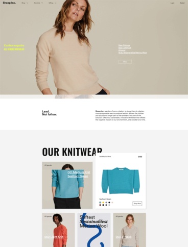 eCommerce website: Sheep Inc
