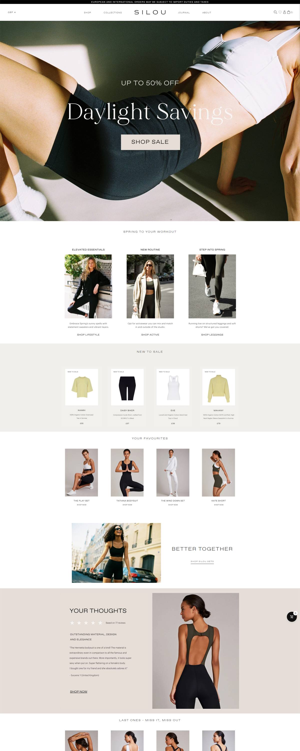 eCommerce website: SILOU