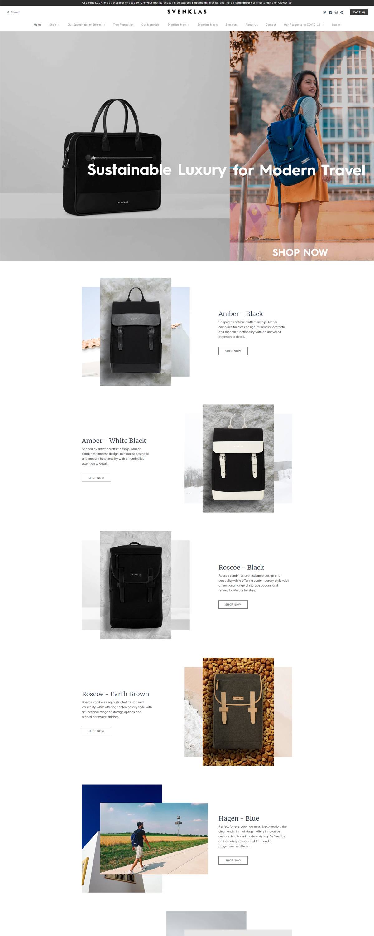 eCommerce website: Svenklas