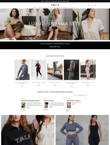 eCommerce website: TALA