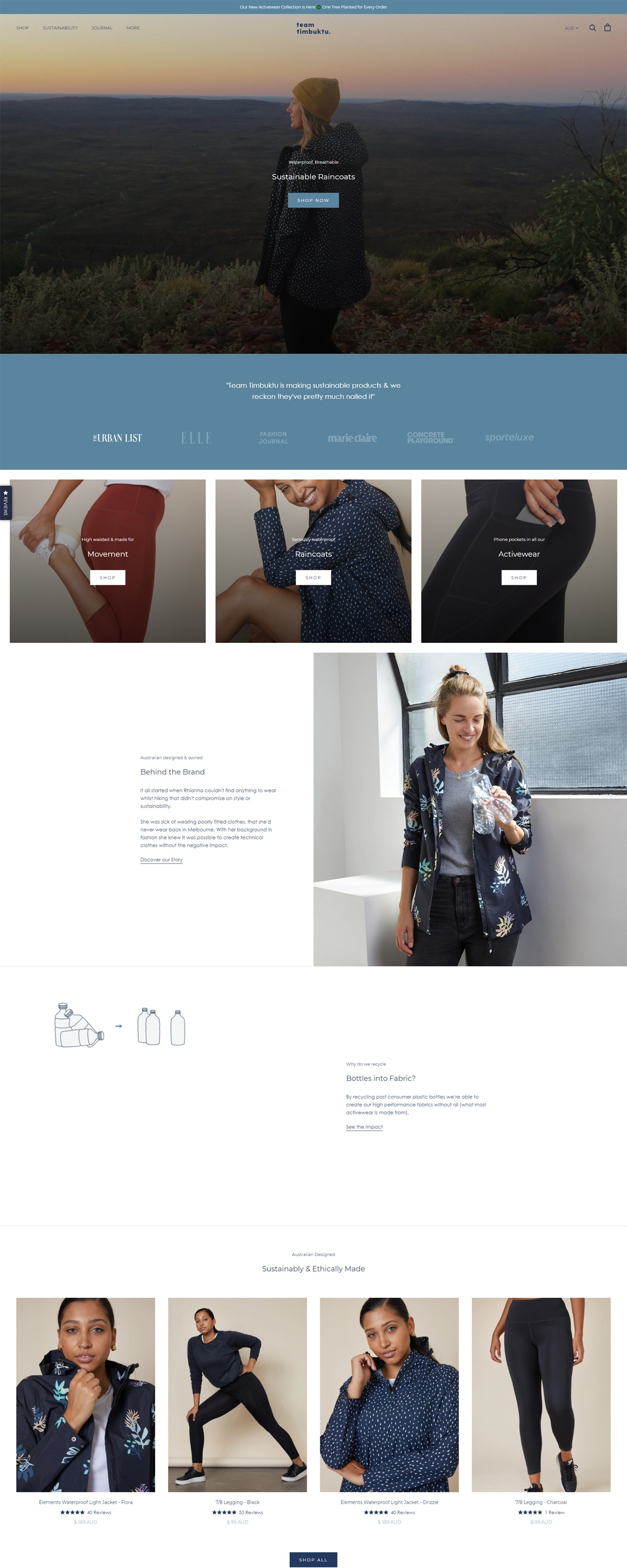 eCommerce website: Team Timbuktu