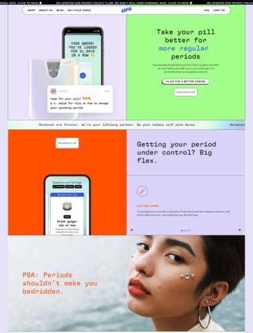 eCommerce website: Aavia