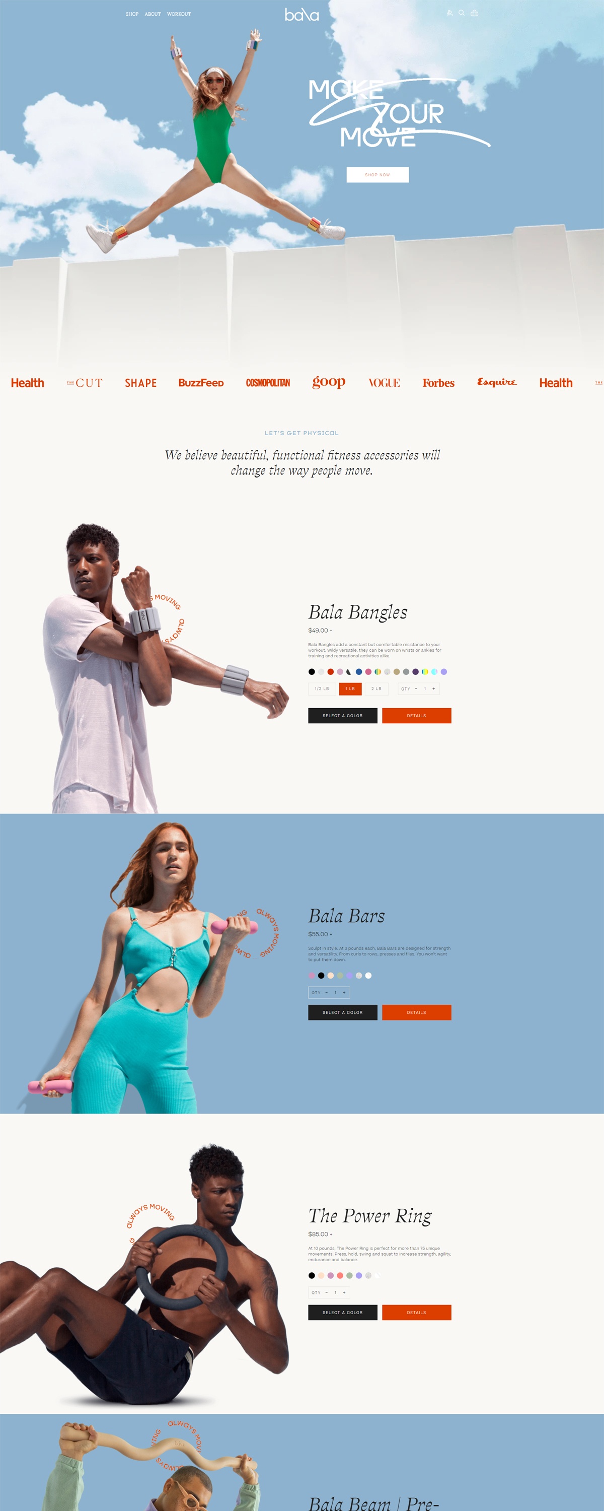 eCommerce website: Bala