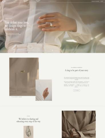 eCommerce website: Ceremony