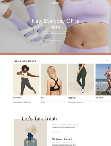 eCommerce website: Girlfriend Collective