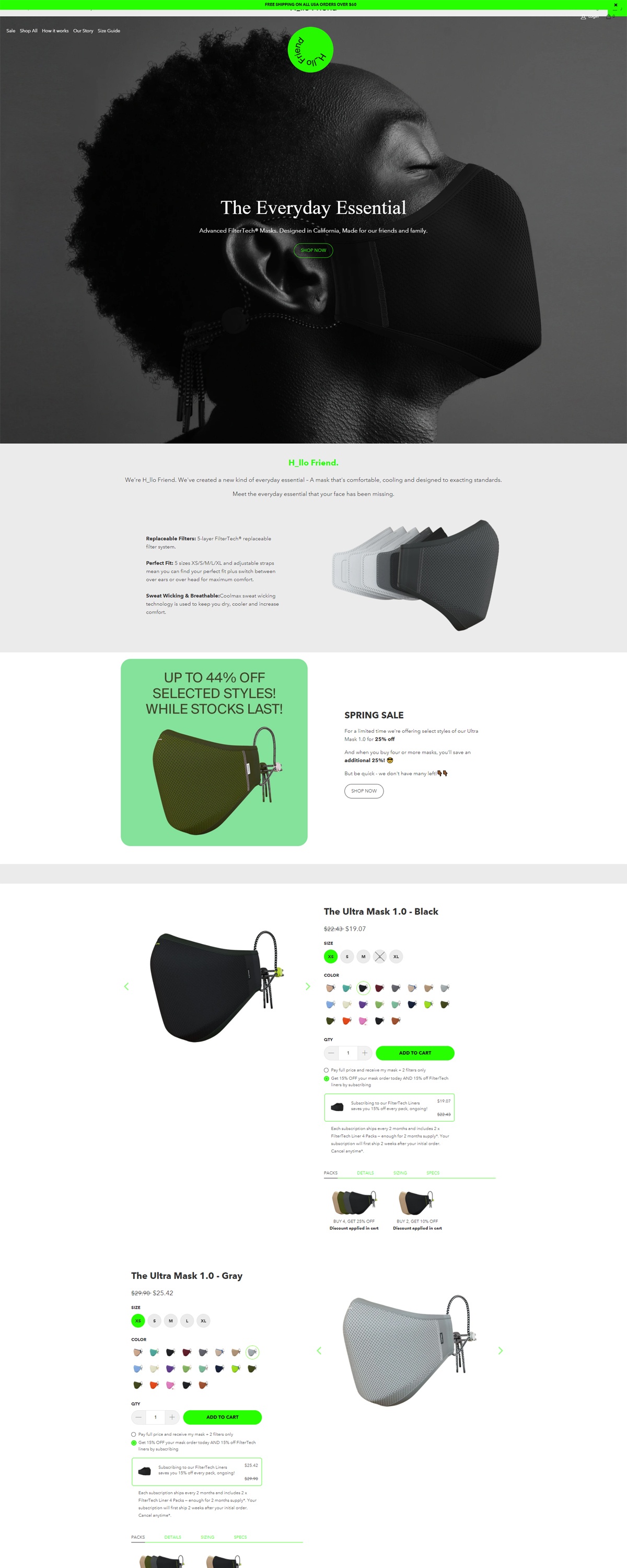 eCommerce website: Hllo Friend