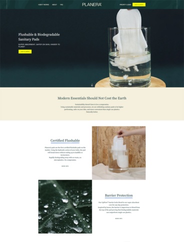 eCommerce website: Planera