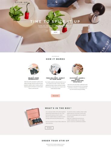 eCommerce website: STIR-UP