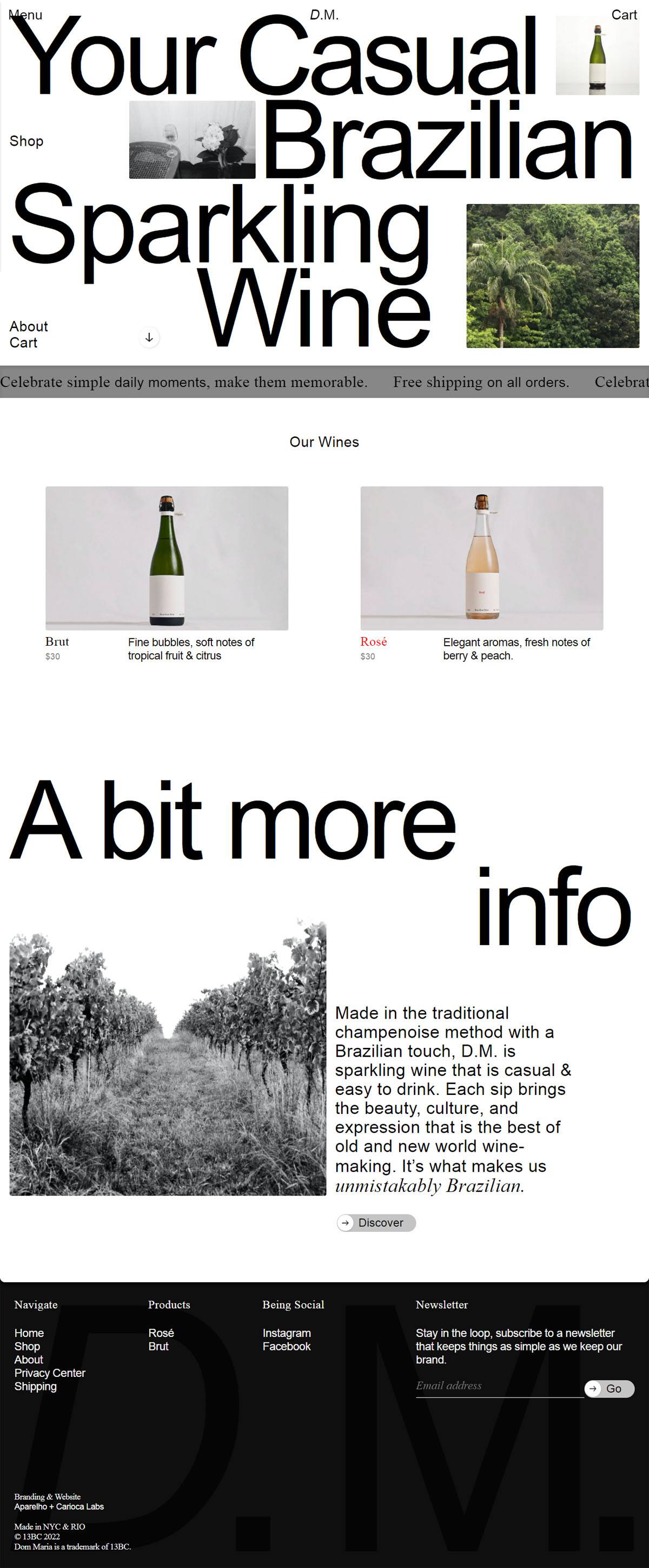 eCommerce website: DM Brazilian Brut