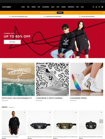 eCommerce website: Footshop