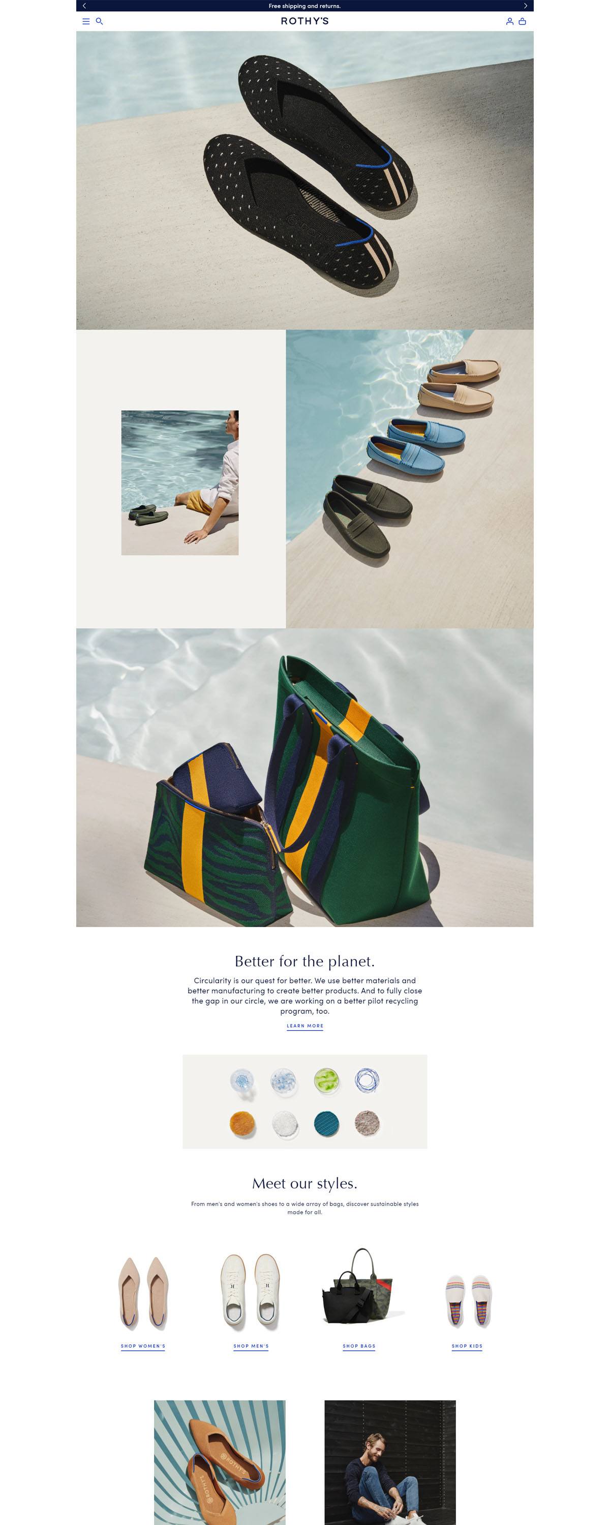 eCommerce website: Rothy’s