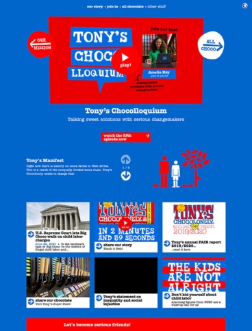 eCommerce website: Tony’s Chocolonely