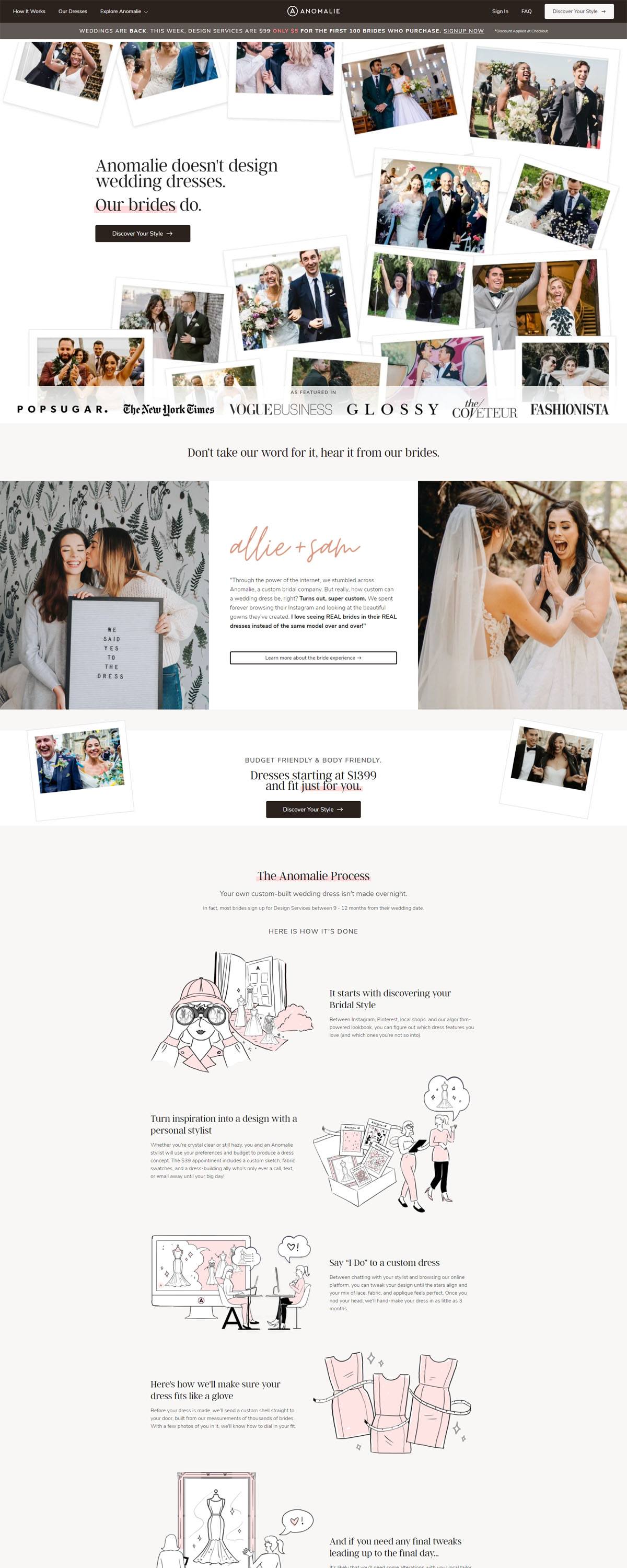 eCommerce website: Anomalie