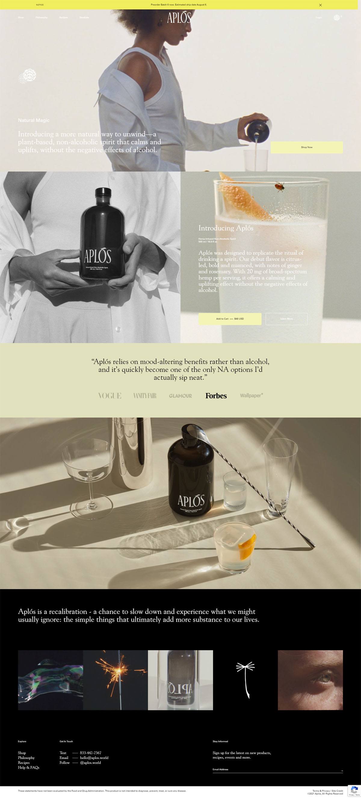 eCommerce website: Aplos