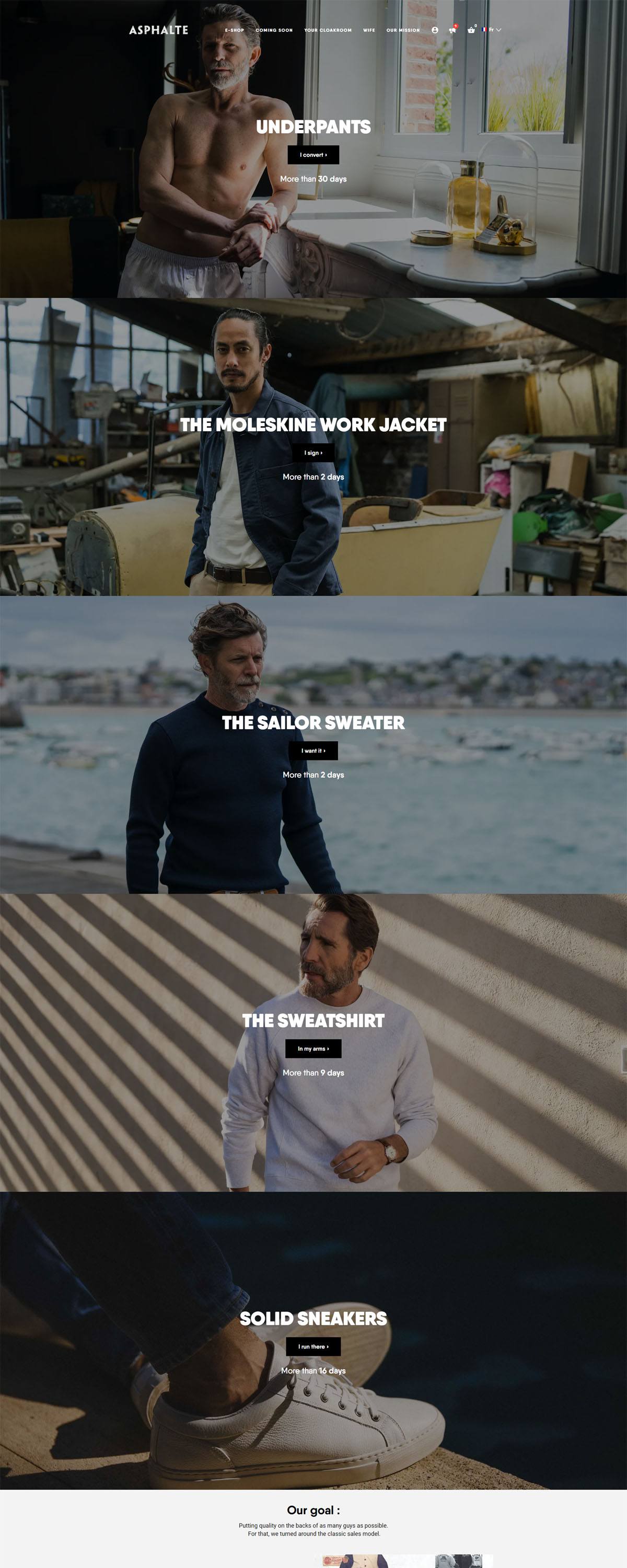 eCommerce website: Asphalte