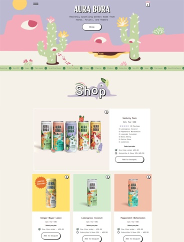eCommerce website: Aura Bora