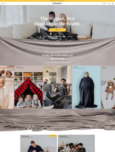 eCommerce website: Big Blanket