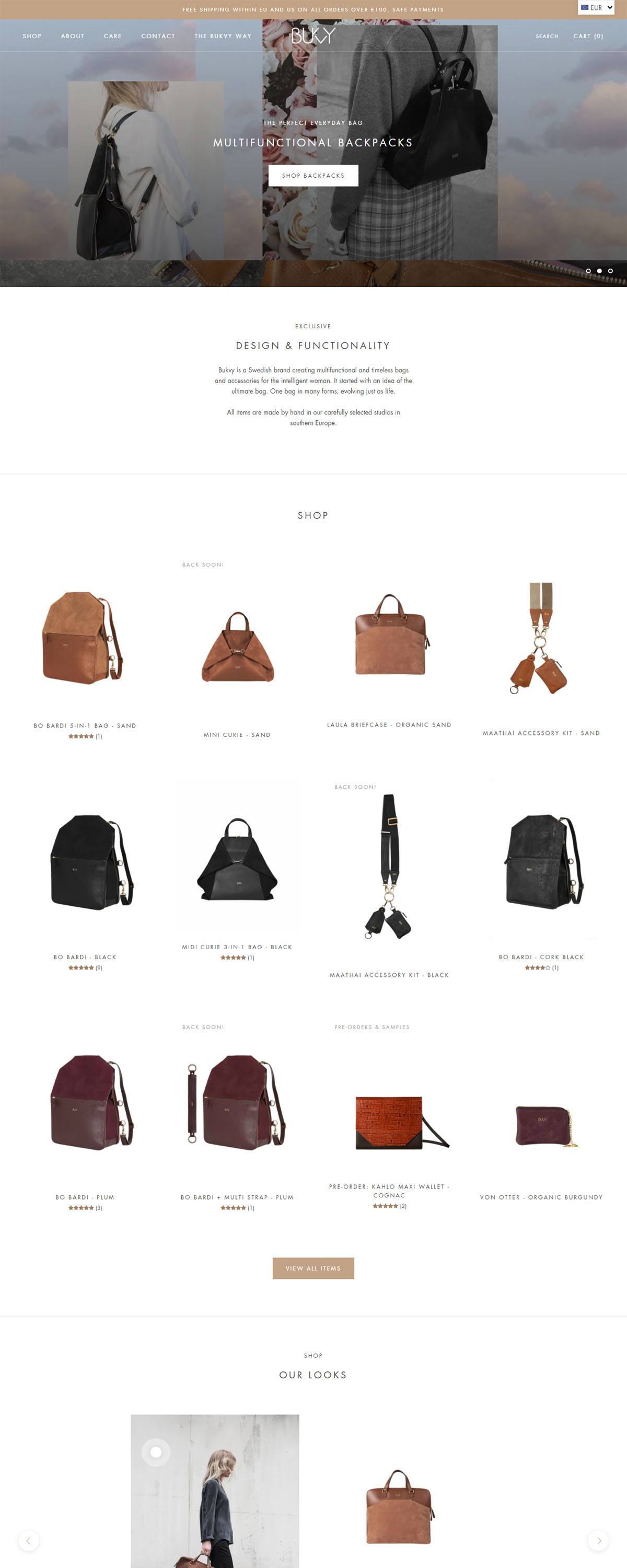 eCommerce website: Bukvy