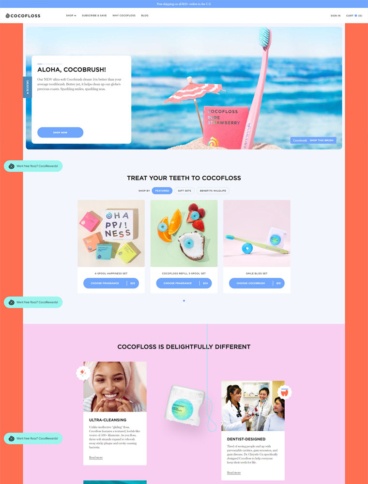 eCommerce website: Cocofloss