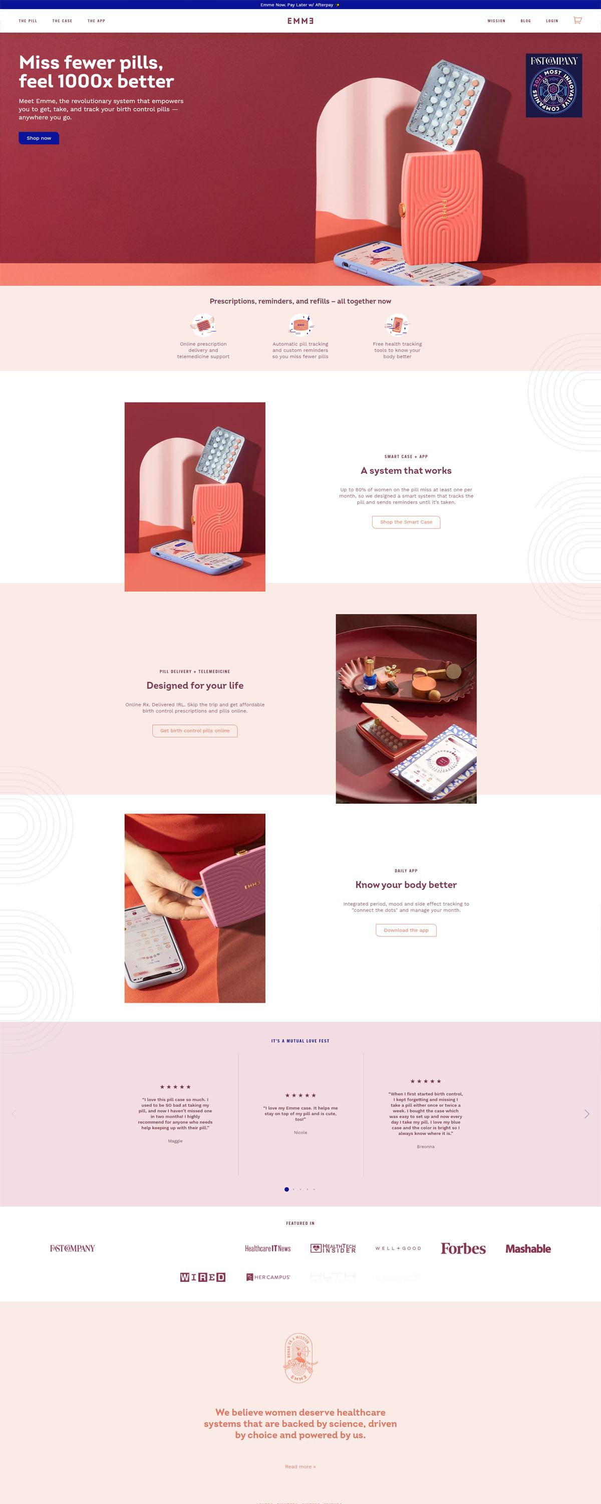 eCommerce website: Emme