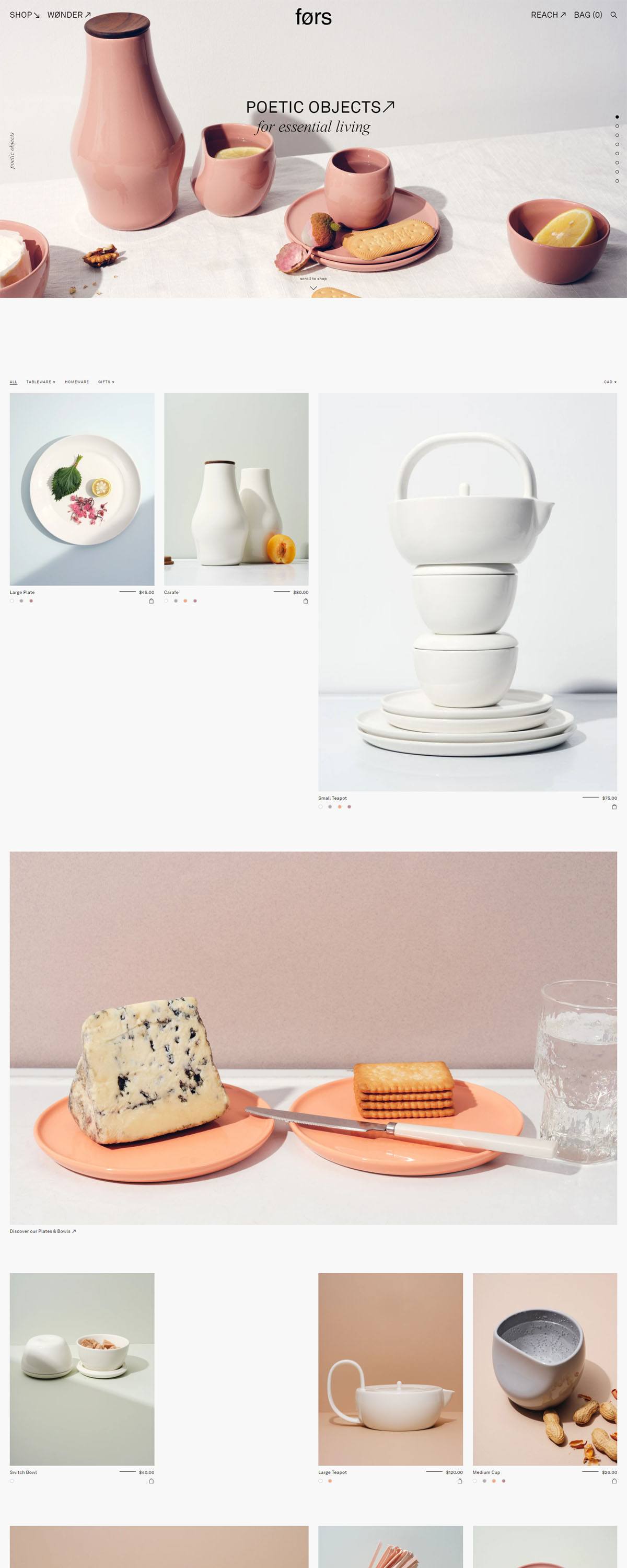 eCommerce website: Fors Studio