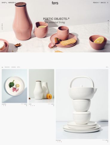 eCommerce website: Fors Studio