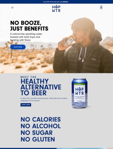 eCommerce website: HOP WTR