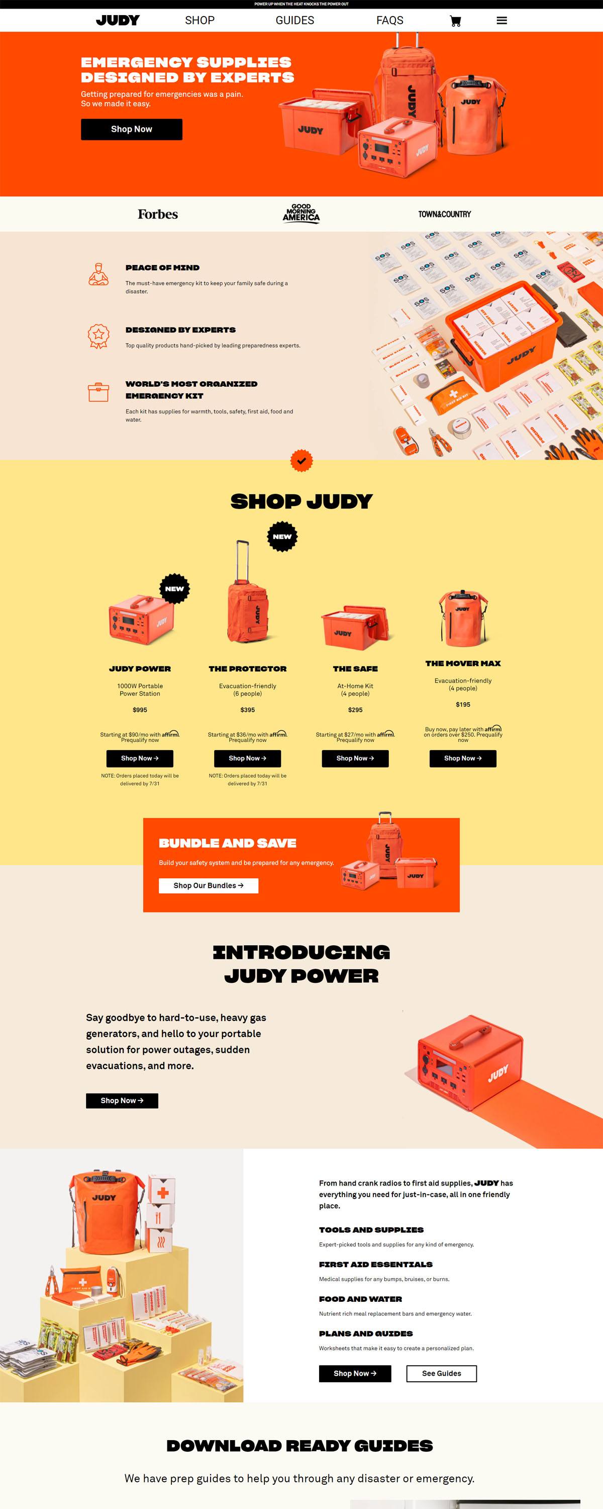 eCommerce website: Judy