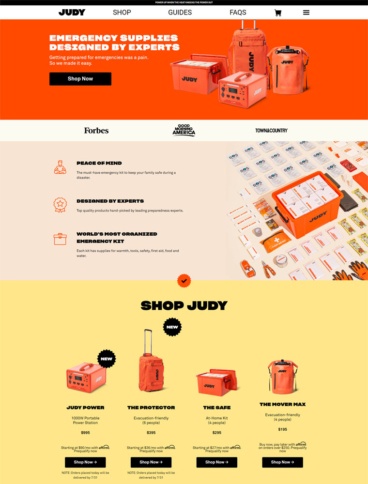 eCommerce website: Judy