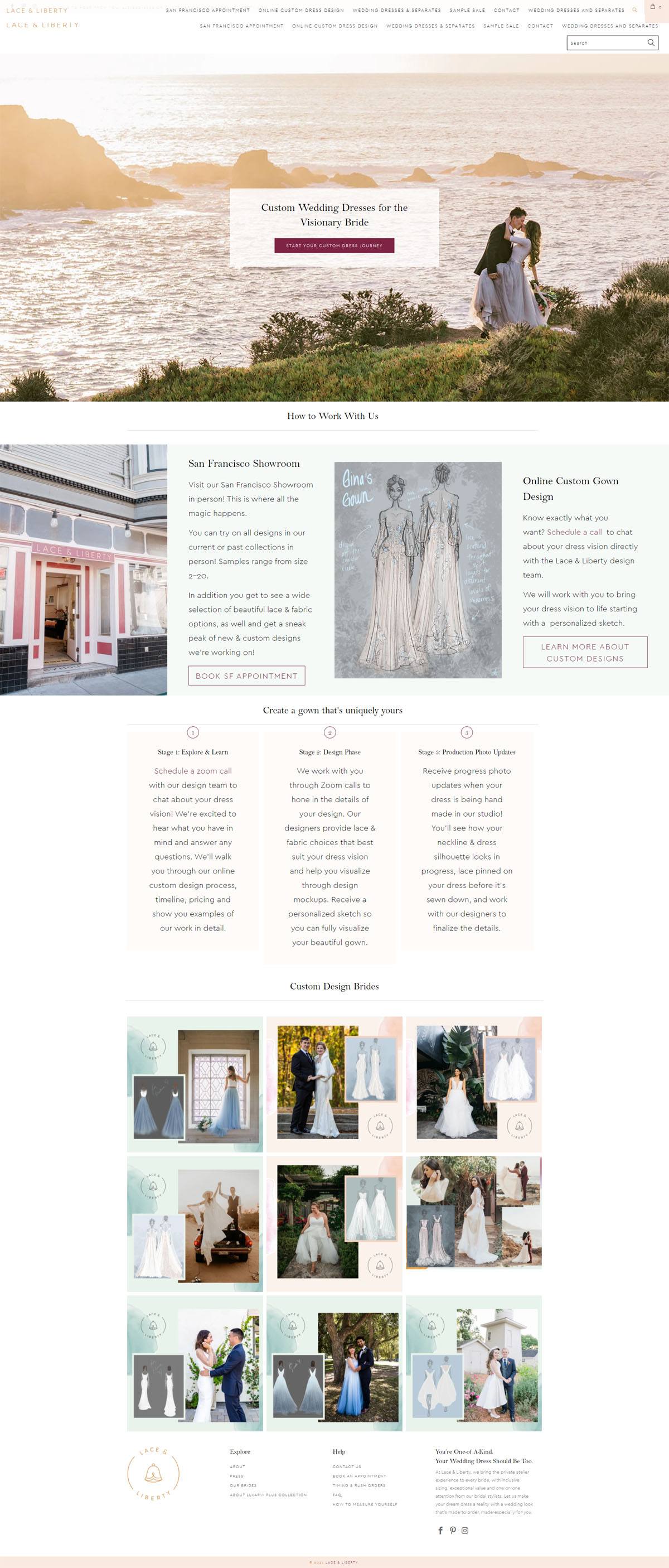 eCommerce website: Lace & Liberty