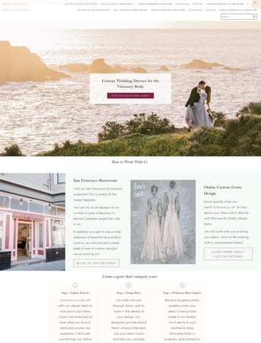 eCommerce website: Lace & Liberty