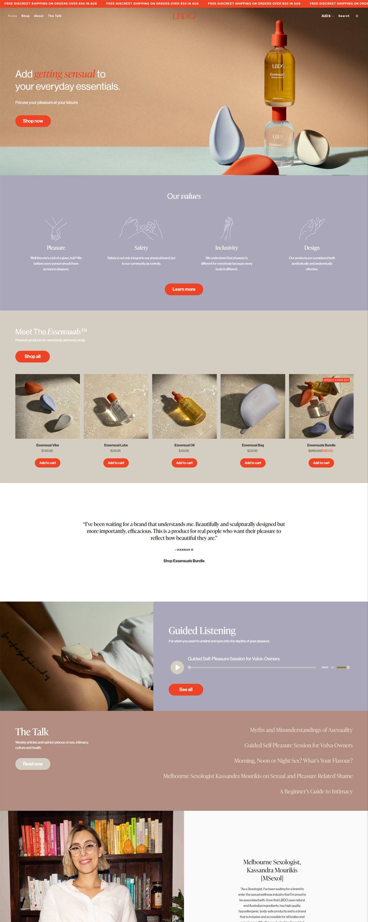 eCommerce website: LBDO