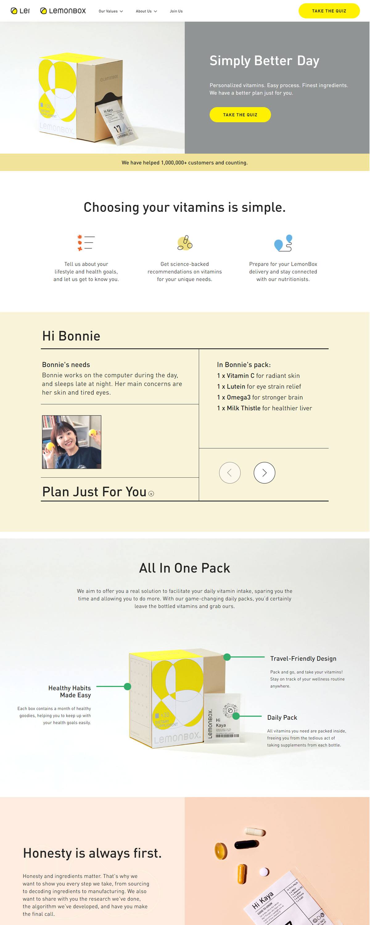 eCommerce website: LemonBox