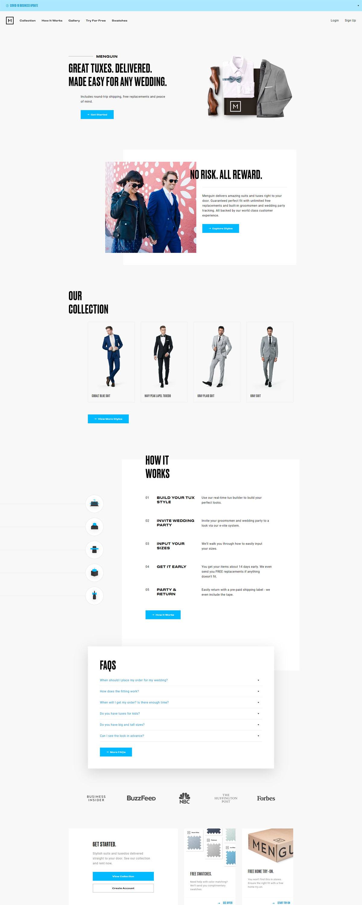 eCommerce website: Menguin